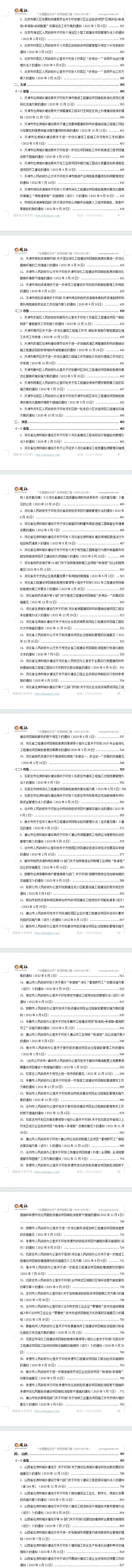 “办理建筑许可”专项指标政策汇编（2020-2023）