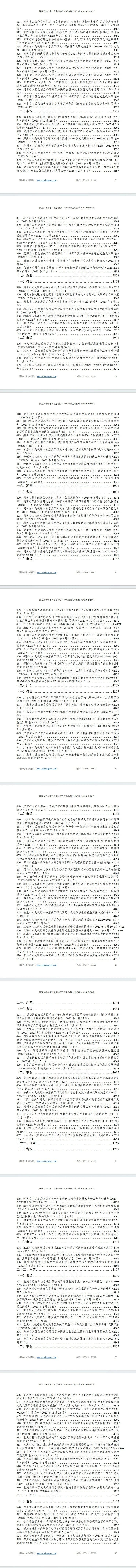国家及各省市“数字经济”专项政策文件汇编（2020-2023 年）
