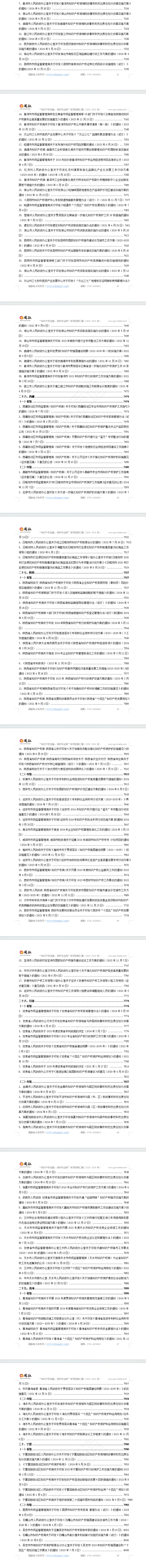 “知识产权创造、保护和运用”专项政策汇编(2020-2024年)